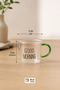 Good Morning 6-Piece Borosilicate Glass Coffee and Tea Cup Set 90 ml with Colored Handles 6 Pieces - 2