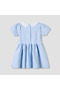 Peter Pan Collar Short Sleeve A-line Dress with Floral Applique - 3
