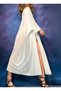 Women's Chiffon Long Kimono Pareo Beach Cardigan Oversize Holiday Kimono White & Black S-2Xl - 4