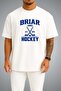 تي شيرت كبير الحجم مطبوع عليه Off Campus Briar University Hawks Logan 22 على الصدر والظهر للجنسين