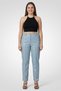 Women Skinny Fit Leather Straight Pants, Light Blue - 5