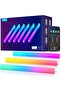 Glide Wall Lights, RGBIC LED Light, Smart Gaming Light Compatible with SmartThings, RGB Lights Bar, LED Wall Lights for Bedroom, 2 Panels Set (3 Sections/Panel), Not Flexible