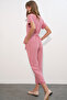 Women's Short Sleeve Ayrobin Jumpsuit 7030 - Dusty Rose - 6