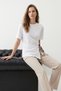 White Side Tie Detail T-Shirt 26854 - 2
