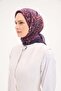 Tencel Monare Scarf Stone Pattern Pink Purple 90X90 - 3