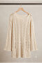 Women's Ecru Pocketed Relaxed Cut Beach Dress - 3