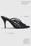 Carter Black Satin Ankle Strap Pointed Toe Women's Heeled Shoes - 4
