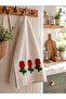 3 قطع من قماش تجفيف المطبخ المطرز يدويًا بالورود |   منشفة مطبخ للهدايا والديكور 🌹 🌹 🌹