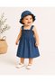 Baby Girl Summer Denim Dress Set with Hat 3-Piece Set Denim 9-24 Months