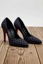 Women's Stiletto Heels Polka Dot Patterned Thin Heel Pointed Toe Faux Leather Shoes Daily Comfortable Stylish
