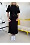 Black Belted Modal Dress - 8