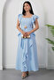 Square Neckline Shoulder and Skirt Ruffle Dress Grs4052 - 4