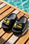 Children's Top Sticker Detail Sandals Slippers 5611 Black - 3