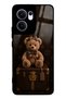 Oppo Reno 13F Luxury Brown Teddy Design Glossy Phone Case