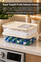 2-Piece Detergent Storage Box - Sliding Lid Bathroom Organizer Powder Tablet Detergent Container 5Lt Beige - 2