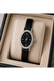Minimal Women's Wristwatch with Leather Strap, Black Color, Elegant, Daily Use, Gift Boxed - 2