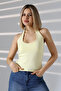 Women's Halter Neck Lycra Crop Tank Top 22054