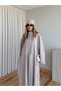 Linen Textured Three-Piece Set with Mink Accessories - 8922 - 3