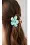 Lotus Model Flower Hairpin Women's Hair Catcher Clasp Colorful Acetate Plastic Bun Clip Girls' and Women's Hair Accessory