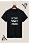Icon since 2000 Special Design Printed Black T-Shirt