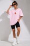 Women's Oversize T-Shirt Watermelon Mood Printed Pink – Crew Neck, Comfortable Fit, 100% Cotton