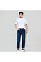 Men Straight Stretch Denim Indigo Jeans - 2