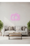 Kamera Figürlü LED Neon Tablo | Pembe Aydınlatmalı Dekor | Fotoğrafçı Hediyesi - 3