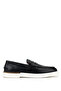 Men's Genuine Leather Black Floater Loafer Shoes