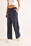 Women's Modal Fabric Wide Leg Sweatpants Smoked - 4