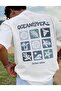 Oceanlover Sea Themed Short Sleeve White Tshirt