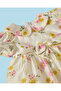 Infant Girls Green Printed Dress - 2