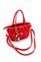 İtaly İnci Star Detailed Zippered Women's Hand and Shoulder Bag Red - 2