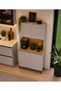 Coffee Cabinet Coffee Corner Kitchen Coffee Station Multi-Purpose Cabinet with Led Lighting - 4