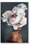 Flower Girl Printed Wall Art Grey/Beige/White 40x60cm