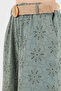 Straw Belted Brode Detailed Wide Leg Trousers Pants 2505 - 6