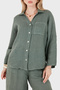 Comfortable Fit Long Sleeve Linen Shirt Shirt 6684 - 6