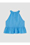 Lcw Kids Blue Floral Appliqué Girls' Crinkle Set - 5