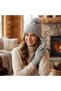 Women's Winter Beanie Hat and Gloves Set, Cable Knit, Pom Pom Beanie with Touchscreen Gloves, Fleece Lined, Winter Gift - 6