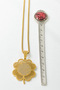 Gold Color Ayetel Kürsi & Ottoman Emblem Clover Design Thick Doc Stainless Steel Necklace - 4