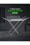 Aluminium 4 Wings Clothes Drying Stand RF13198 Foldable Indoor Outdoor Large Volume Dryer Rack - 2