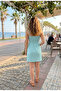 Women's Strappy Chest Gipe Elastic Mini Dress - 3