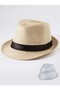 LADYBRO Straw Fedora Hats for Men - Women Hat Summer Beach Hat Men Straw Hat Trilby Hat