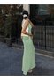 Women's Strappy V-Neck Long Dress Knit Dress - 5