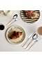 Novasteel Flatware Set, 24 Piece Stainless Steel, Gold Patterned 6 Person Silverware, Dishwasher Safe - 8