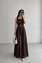 Rosso Women's Belt Detailed Strappy Wide Leg Jumpsuit