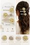 Pearl Detailed Flower Hair Clip Set 3-Piece Women's Hair Accessory Stylish Design Hair Clip Set