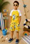 New Season Cute Character Printed Two-Piece Diving Fabric -Uv Protected-Boy'S-Shorts-Swimsuit - 3