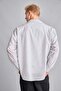 Boxy Fit Printed Cotton Long Sleeve Striped White Shirt I1142Ax26Sm - 5