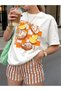 Unisex Beach Love Club Lemon Printed Crew Neck T-Shirt