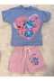 Girl's Stitch Printed Shorts Cotton Summer Set - 2